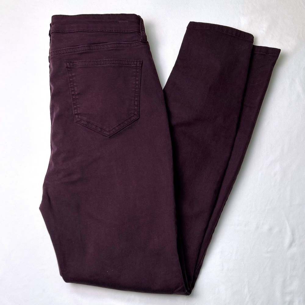 Buffalo David Bitton Womens Hanna High Rise Skinny Jeans Dark Burgundy Size 8/29